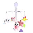 Mobile musical pour lit bébé Cloche de lit Rotatif Amovible jouet animaux -Panda-3