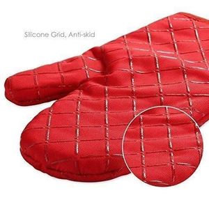 Gants De Four Résistants à La Chaleur Cisixin – 1 Paire, Anti-Brûlure Pour Barbecue, Cuisine, Micro-Ondes
