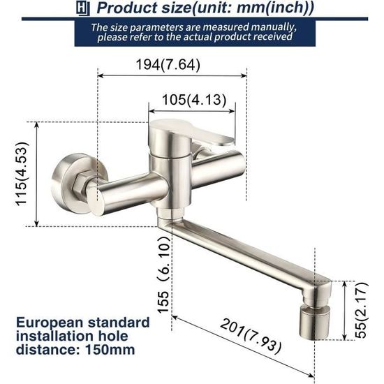 Tête de robinet orientable pivotable pour évier lavabo Postée de France 