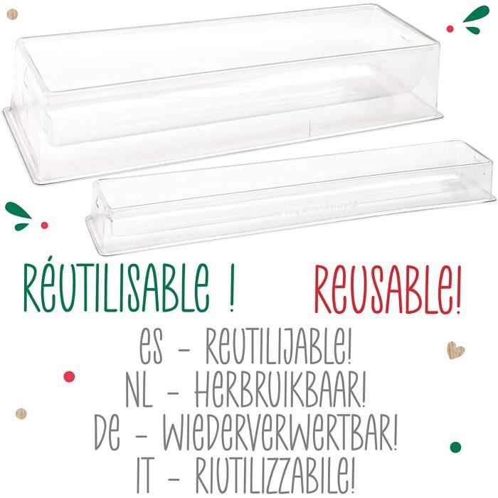 Kit Moule Bûche de Noël & Insert - 2 Moules PVC Semi-rigides &  Réutilisables - Accessoires Pâtisserie Dessert de Noël - [215] - Cdiscount  Maison