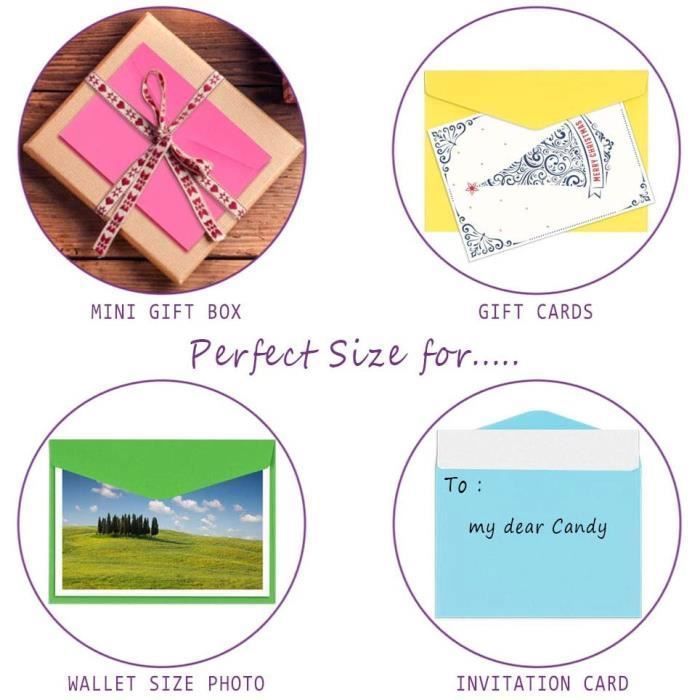 120 Pièces Mini Enveloppes Couleurs 10,3x8cm - 15 Couleurs Avec Autocollants Pour Cadeaux Et Fêtes