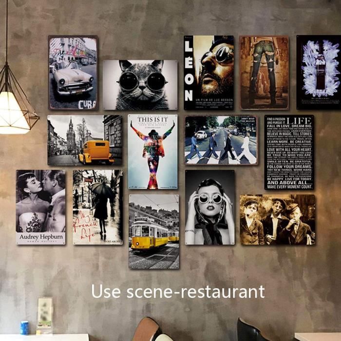 AZOLID Plaque En Métal Vintage Algérie Voyage Signes En étain