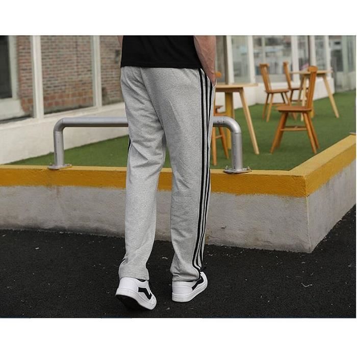 Pantalon de jogging Homme grande taille Droit Pantalon Homme sport Mode  Casual - Noir