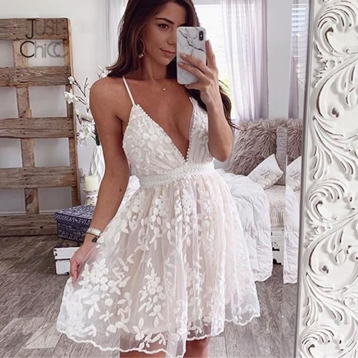 Robe mini blanche hotsell
