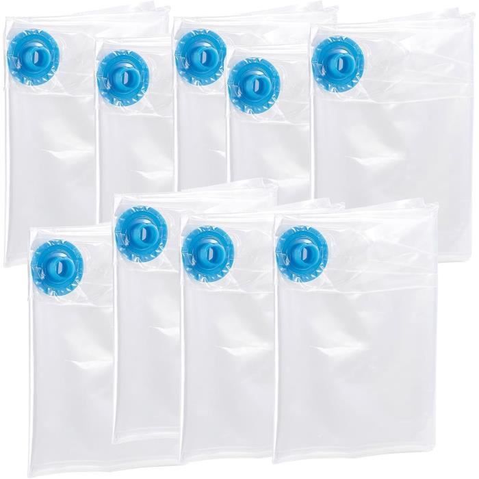 Lot 9 Sacs Rangement Sous Vide + Pompe électrique - 4 Tailles (80x100, 60x80, 40x60, 22x21 Cm) - Gain De Place 80% - 11