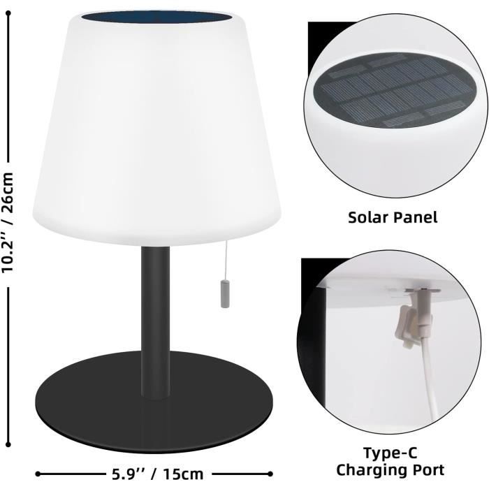 Lampe Solaire Jardin - LED Décorative Fleur, 15,5cm, étanche