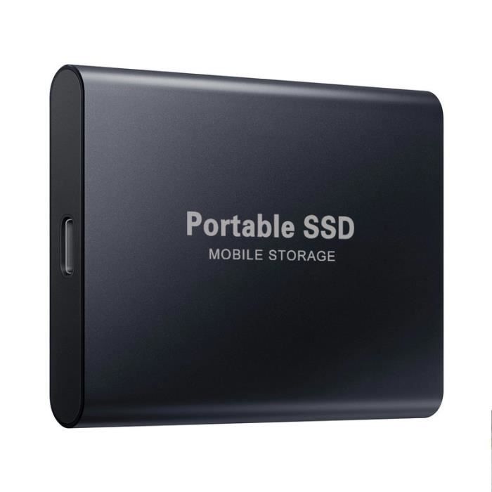 Disque Dur Externe NVMe Portable 1 To - Vitesse 10 Gbit/s - USB 3.0 - Pour PC, Téléphone, TV - Noir