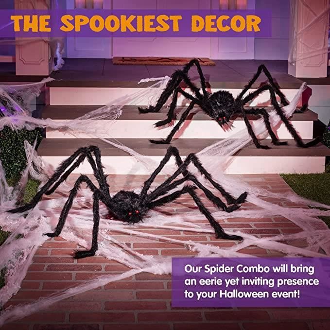FAINCA Araignée Halloween Géante Décoration - Araignee Horreur Réaliste Pour Fête