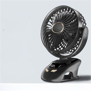 Gkstly tragbarer Ventilator mit 10 Geschwindigkeiten, Clip-Ventilator, starkem Luftstrom 12000 U/min, Licht, 5000 mAh, Schnellladung für Camping und Reisen