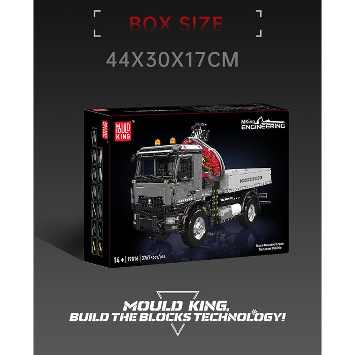 Mould King Technique – Camion Grue Télécommandé Sur Chenilles, 8506 Pièces, Bras 160 Cm, Moteurs, Pour Ados Et Adultes
