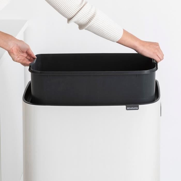 Poubelle Extérieur 50 Litres Anthracite - Norme DIN 30713 - Housse Verrouillable - Résistante Aux UV