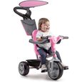 Tricycle pour bébé - FEBER - Baby Plus Music Rose - Avec clavier musical - 3 roues-0