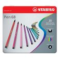 STABILO Pen 68 - Boîte métal - lot de 20 feutres de coloriage-0