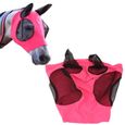 couverture de visage de cheval Masque anti-mouches en maille de cheval Masque de cheval élastique respirant avec protection NOUVEAU-0