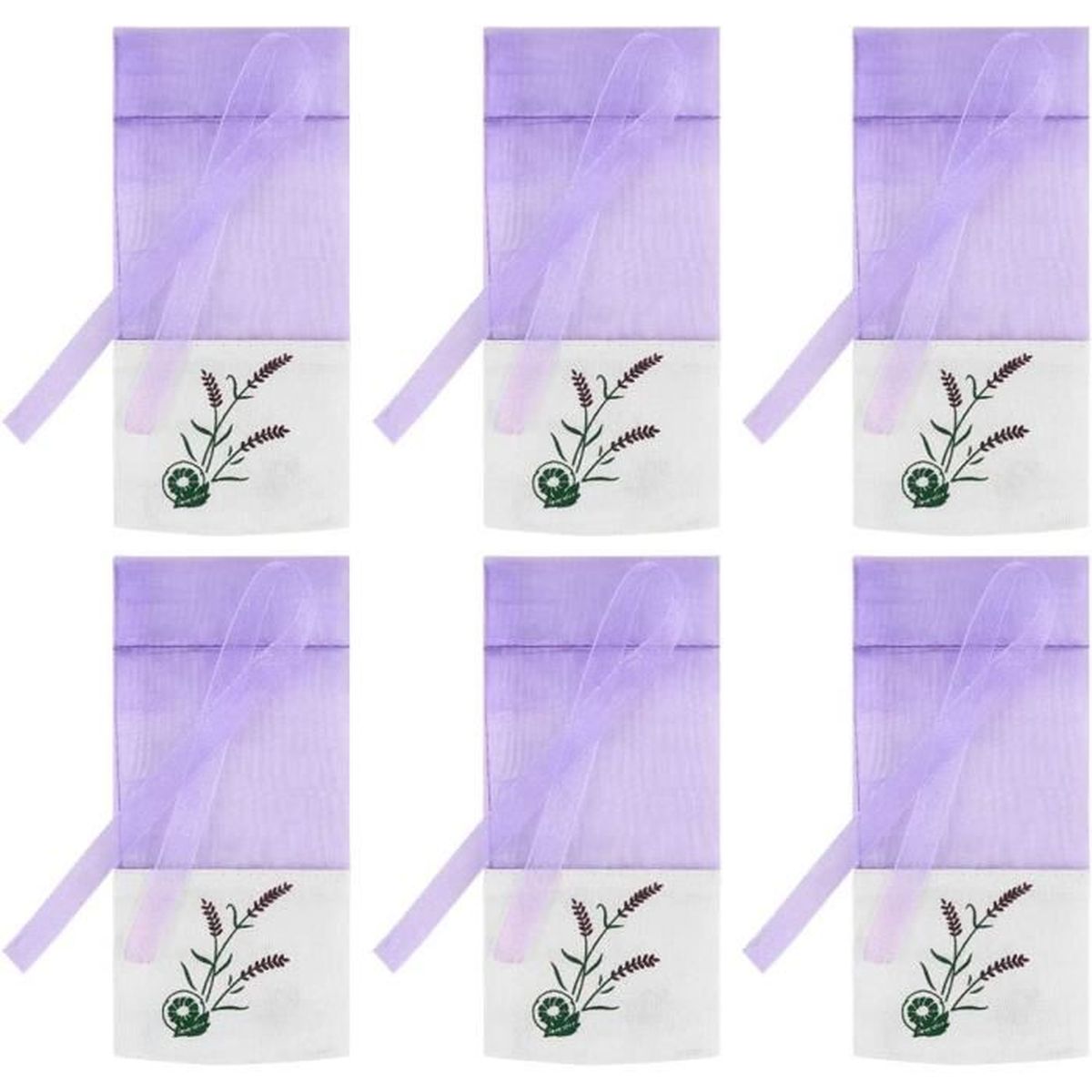 30Pcs Sachets de Lavande Séchée Sachets Violets Sacs D'artisanat Sacs