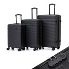 BRAND Valise - Set de 3 Valises 55cm-66cm-75cm - ABS - 4 roues silencieuses pivotantes à 360° - Noir
