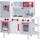 SPIELWERK Cuisine pour enfants en bois 91x33x86/92 cm dinette cuisinière réglable hauteur 38 accessoires jeu éducatif enfant jouet