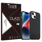Coque et Verre trempé - Tikawi - Iphone 14 - Silicone Noir - Haute Protection - Anti-Rayure