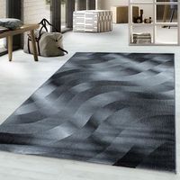Costa Roly tapis poils ras rectangle 120x170cm noir