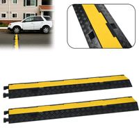 YRHOME 4x tapis de protection de câble 2 canaux pont de câble en caoutchouc conduit de plancher rampe plancher