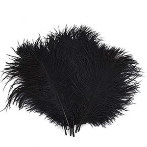 noir Lot de 10 plumes d’autruche Creny de 30 à 35 cm pour décoration d’intérieur ou mariage
