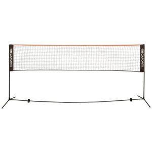 Filet Badminton/Volley 3-6m - Nylon Durable - Hauteur Réglable - Sac De Rangement Inclus
