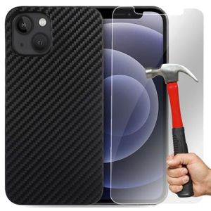 FILM PROTECT. TÉLÉPHONE Coque Pour iPhone 13 Pro Max (6.7'') Silicone Carb
