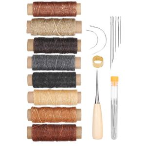Kit d'aiguilles en cuir, 13 pièces aiguilles à coudre pour la couture à la  main, aiguilles à main résistantes pour le rembourrage, les tapis, le cuir,  la réparation de toile : 