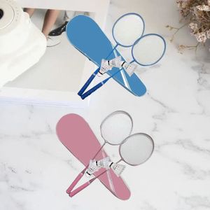 HOUSSE BADMINTON Ensemble de raquettes de badminton Ensemble de 2 raquettes de badminton pour jeux de jardin en plein air Bleu ciel Rose-CHN