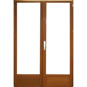 FENÊTRE - BAIE VITRÉE Porte Fenêtre 2 vantaux en bois exotique Hauteur 215 X L argeur 120 (cotes tableau)