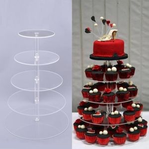 8 gâteau tier stand mariage acryliques acrylique clair ronde Parti Cupcake display