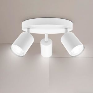 Plafonnier Led 3 Spot Orientables Avec Ampoules E14 4W 400Lm Blanc Chaud,  Luminaires Intérieur Pour Cuisine, Salle De Bain,Co[J8889] - Cdiscount  Maison