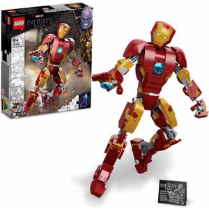 ASSEMBLAGE CONSTRUCTION LEGO 76206 Marvel L’Armure Articulée d’Iron Man, Jouet Avengers, Figurine Iron Man, Film L'Ère d'Ultron, Infinity, Enfants 9 Ans