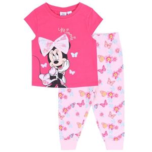 Pyjama Fille Blanc et Gris à Manches Longues Minnie Mouse Disney 