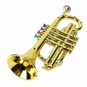 TROMPETTE SALUTUYA jouet de trompette pour enfants SALUTUYA jouet de trompette à 4 touches colorées Jouet de trompette musique trompette