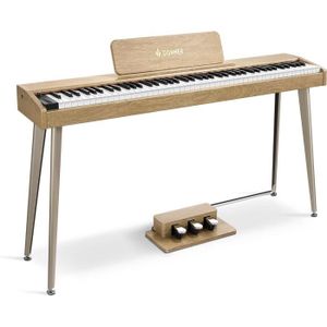 PIANO Ddp-60 Piano Numérique Avec 88 Touches Sensibles À La Vélocité Pour Débutant, Clavier Électrique, 128 Voix, 83 Rythmes, 8 Eff[J28]