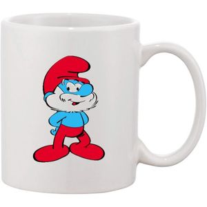 SERVICE À THÉ - CAFÉ Tasse Avec Impression - Modèle Papa Schtroumpf - Tasse À Café[k2186]