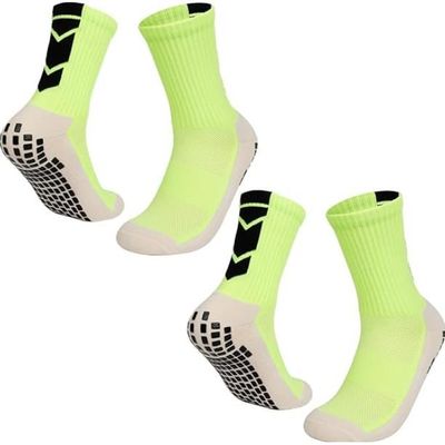 Lot de 5 paires de chaussettes antidérapantes - Vert foncé/vert