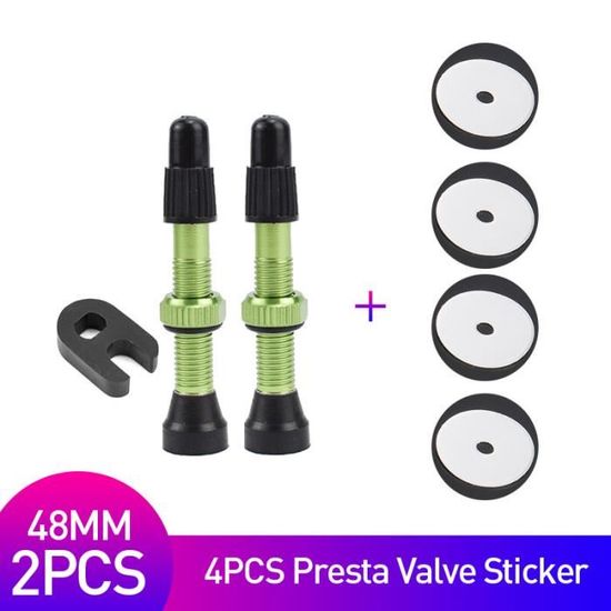 Paire De Valves Tubeless 40 Mm Pour Vélo - Tige Schrader 10 Mm, Alliage Aluminium, Rouge - 4