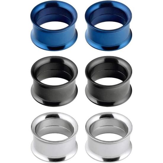 Lot De 3 écarteurs D'oreille En Silicone - Tunnels Extensibles 3 à 25 Mm - 3 Couleurs