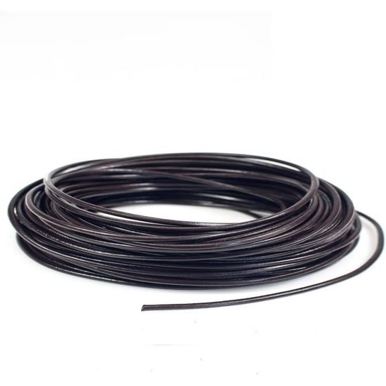 Sourcing Map Cordon En Cuir Plat De 9,9 M X 15 Mm, Bandes De Laçage En Cuir Pour Loisirs Créatifs, Marron Pur