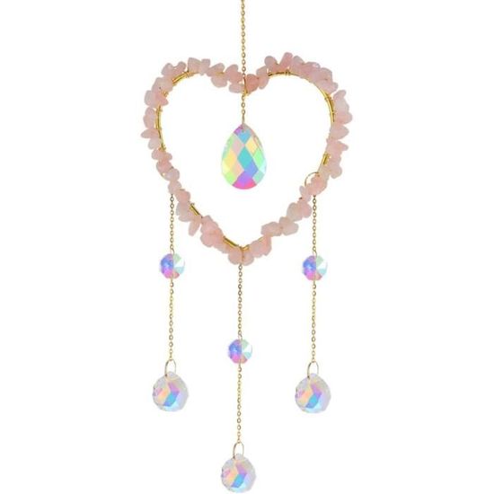 Suncatcher Coloré Six Feuilles Fleur Prisme Pendentif Fenêtre Suspendu Ornement Pour La Maison Jardin Mariage Patio Décor DIY