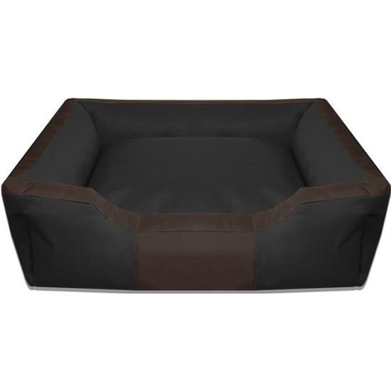 BedDog BRUNO, lit pour chien , Panier corbeille, coussin de chien [XXXL env. 150x110cm, BLACK-FIELD (noir/brun)]