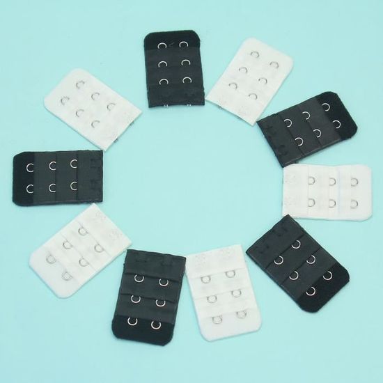 Lot De 8 Extensions Pour Soutien-gorge - 2 Ou 3 Crochets - Couleurs Assorties - Polyester élastique