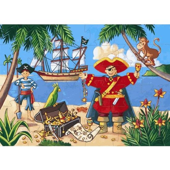 DJECO - Puzzle et boîte Pirate