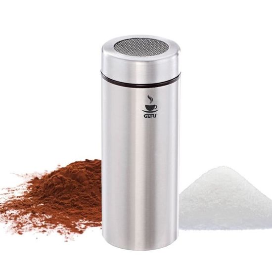 Lot De 2 Saupoudreuses En Inox Pour Sucre Glace, Cacao, épices - 7x5 Cm - Pour Pâtisserie Et Décoration