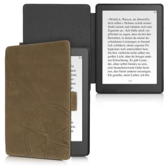 kwmobile Etui à rabat pour liseuse - Etui de protection compatible avec Kobo Aura H2O