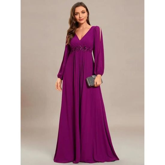 Robe,Robe de Soirée de Luxe en Mousseline de Soie pour Femme,Tenue à ...