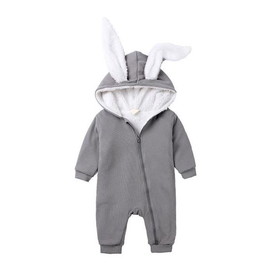 Pyjama Bebe Fille 0-3 Mois Combinaison Bébé Lapin Chapeau
