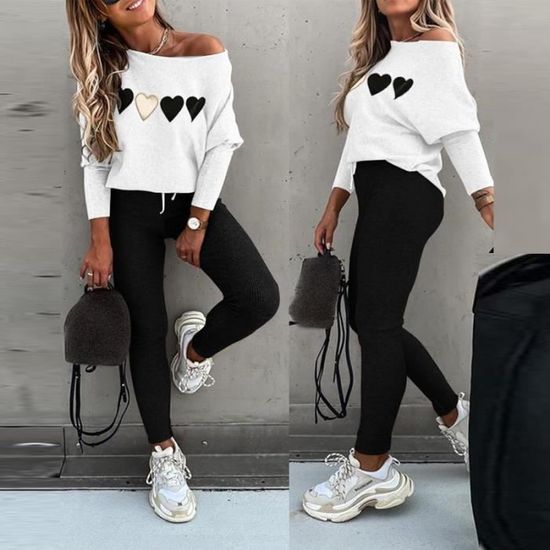 Ensemble Sport Femme Polaire - Sweat à Capuche + Jogging - Tenue Décontractée Confortable